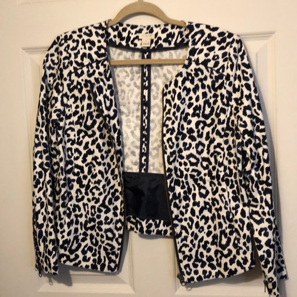 J CREW leopard jacket